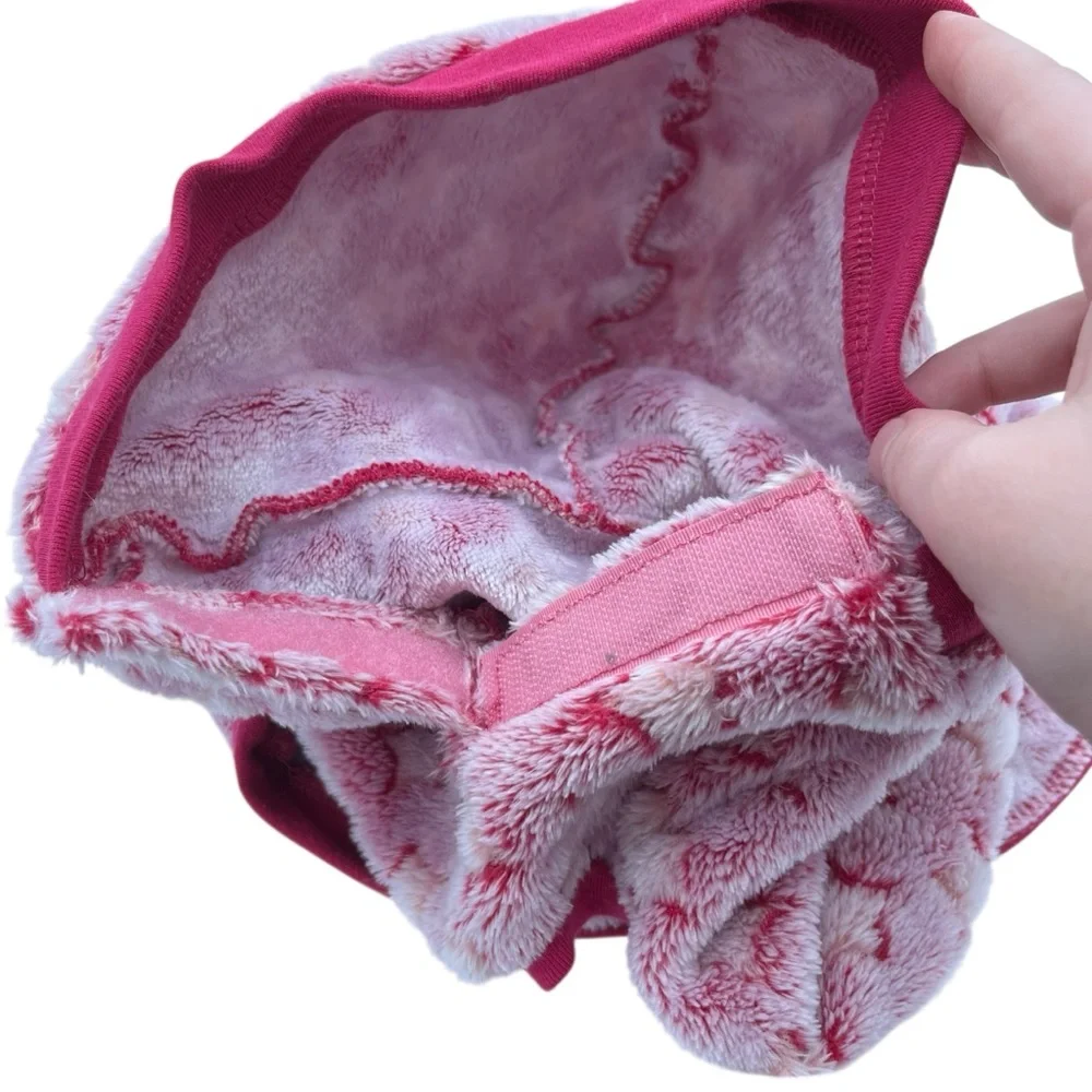 Soft and Fuzzy Pink Star Patterned Dog Hoodie